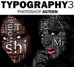 极品PS动作－文本叠加(第三版)：Typography 3 Photoshop Action
